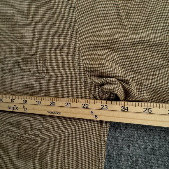 Viyella Cotton Wool Blend Button Up Shirt Men Long Sleeve Houndstooth Size 16 - Picture 6 of 16